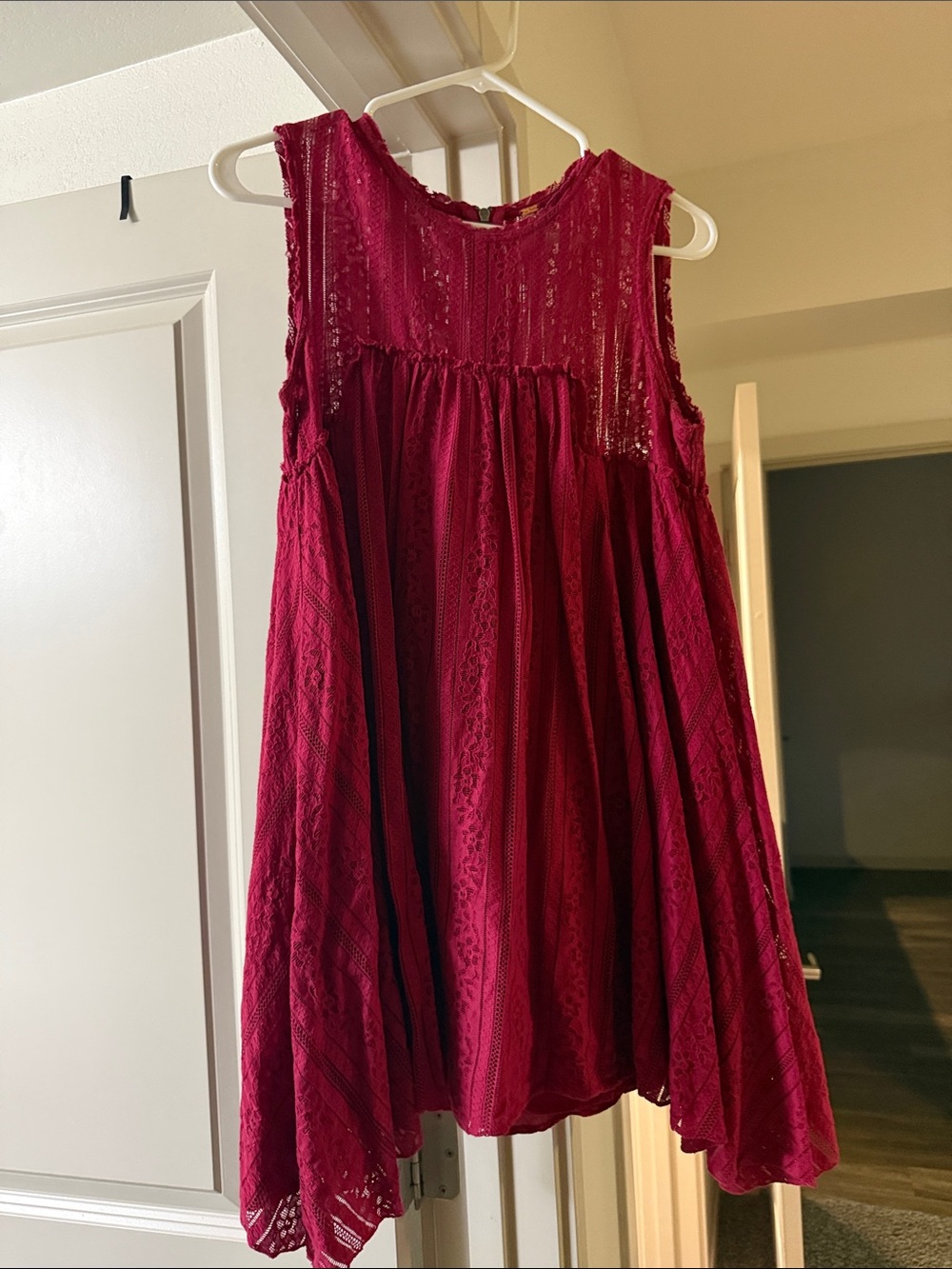 Free People Burgundy Lace Dress